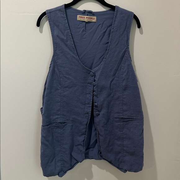 Free People Millie Linen Vest - Picture 3 of 4